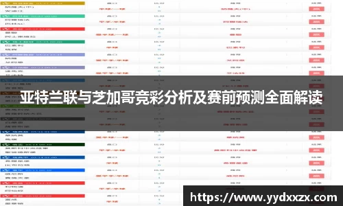 亚特兰联与芝加哥竞彩分析及赛前预测全面解读